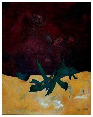 Michal Ashkenasi; EyesAreLooking, 1999, Original Painting Acrylic, 80 x 100 cm. Artwork description: 241 A painting where imaginary eyes are looking from nowhere. In these times we are 