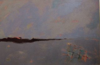 Michal Ashkenasi; Twilight, 2007, Original Painting Acrylic, 110 x 80 cm. Artwork description: 241  A impending feeling of evening and restful painting . It is a minimalistic work but still a landscape . ...