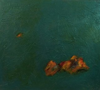 Michal Ashkenasi; Isles, 2019, Original Painting Acrylic, 80 x 60 cm. Artwork description: 241 A minimal artwork wherein I wanted to show the smallness of our beings in the  big universe. I took the example if the small isles in the big ocean . ...