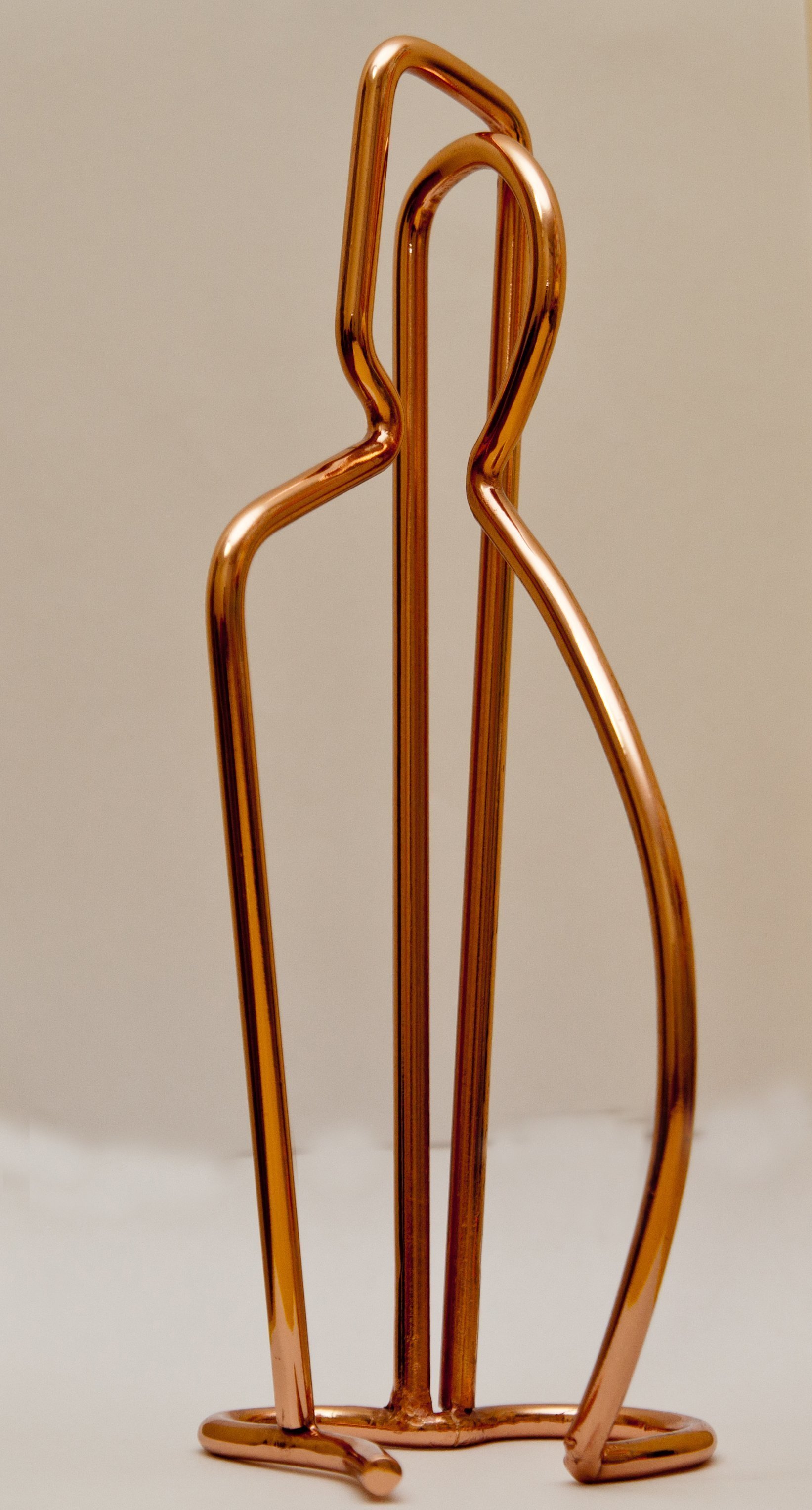 Max Tolentino; Happy Couple , 2017, Original Sculpture Other, 12 x 29 cm. Artwork description: 241 sculpture in steel coated with copper , created in 2017 to honor the law aimed at curbing, preventing and eradicating domestic and family violence against women...