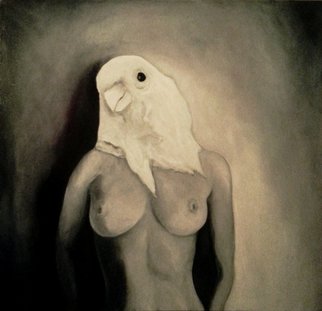 Massimo Zilioli; Anima, 2014, Original Painting Oil, 100 x 100 cm. Artwork description: 241 Oil on canvas bird head ...