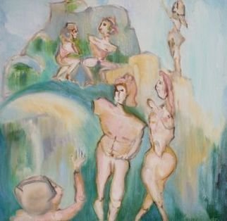 Corinne Medina-Saludo; Vivre Ici Et Maintenant 3, 2007, Original Painting Oil, 40 x 40 cm. Artwork description: 241              spring, four seasons, painting, oil painting, contemporary artwork, artwork,             ...