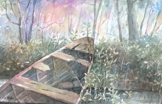 Mintu Maji; Abandoned, 2013, Original Watercolor, 8 x 6 inches. Artwork description: 241               water color/ painting/ water color/ landscape/ bengal art/ benga village/ drawings   water color/ painting/ landscape/ drawing          ...