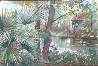 Mintu Maji; Behind Home, 2013, Original Watercolor, 8 x 6 inches. Artwork description: 241        water color painting, water color, landscape, bengal art, bengal village    water color/ painting/ landscape/ drawing   ...
