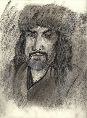 Mel Beasley; Viking, 2018, Original Drawing Charcoal, 8 x 11 inches. Artwork description: 241 Portrait of a Viking reenactor. ...