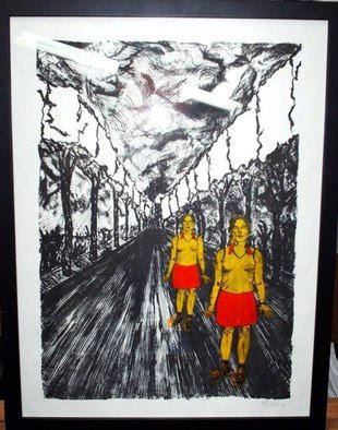 Melcha C; Double, 2008, Original Printmaking Lithography, 18 x 24 inches. Artwork description: 241   Lithography on 