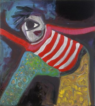 Selin Melek Aktan; Naughty Boy , 2010, Original Painting Acrylic, 100 x 100 cm. Artwork description: 241        selin Melek Aktan, figuratif art, children, boy, girl, friends, princess, queen, bear       ...