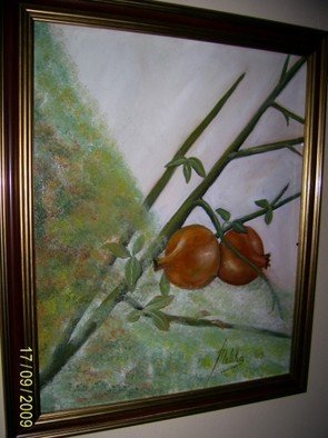 Meliha Druzic; Pomegranate, 2009, Original Painting Oil, 50 x 40 cm. 