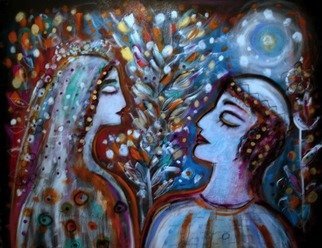 Melita Kraus; Tumbalalaika, 2015, Original Painting Acrylic, 120 x 100 cm. Artwork description: 241 Judaic art inspired by famous Jewish Yiddish songTumbalalaika. Often compared to Chagall school of painting. ...