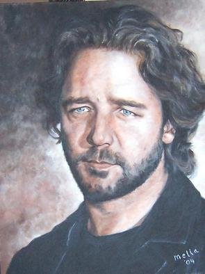 Carmella Dauria, 'Handsome Russell', 2004, original Painting Acrylic, 24 x 36  x 1 inches. Artwork description: 1911 Russell Crowe in color acrylics...