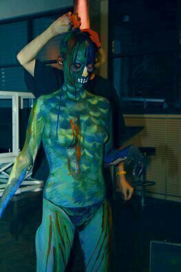 Youri Messen-Jaschin, 'BODY ART PAINTING PERFORMANCE', 2006, original Body Art,    cm. Artwork description: 7278  BODY ART PERFORMANCE on stage in front of the public.Work with museums, art gallerys Club and discotheque all over the worldPlease contact me by mail. .