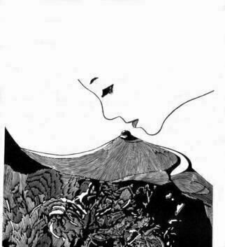 Youri Messen-Jaschin, 'Desir', 1973, original Printmaking Woodcut, 39 x 48  cm. Artwork description: 4518 xylography 11/ 15(r) 1973 by Prolitterris Po. Box CH. - 8033 Zurich(c) 1973 by Youri Messen- Jaschin Switzerland...