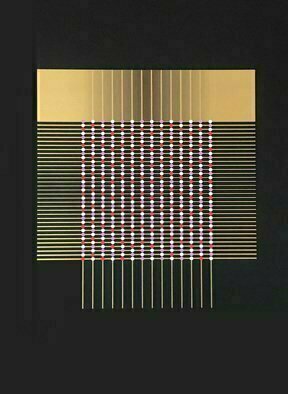 Youri Messen-Jaschin; Crystal Gold Drop, 2022, Original Printmaking Serigraph, 70 x 100 cm. Artwork description: 241 Op art - Optical art- Paper Sirio Black 370g m2 - 15 printsA(c) 2022 Youri Messen- Jaschin A(r) Prolitteris ZurichPackaging, insurance and transport is not included in the price, it is additional.  I work with a carrier, he is responsible for all my shipments.  The costs are paid directly ...