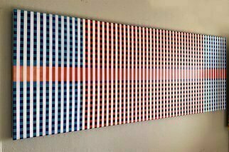 Youri Messen-Jaschin; P Alb Equal P Bla P A P B, 2022, Original Painting Oil, 212 x 80 cm. Artwork description: 241 Op art, oil painting, linen canvas.A(c) 2022 Youri Messen- Jaschin A(r) Prolitteris Zurich | packaging, insurance, and transport are not included in the price, it is additional.  I work with a carrier, he is responsible for all my shipments.  The shipment costs are paid directly to this carrier.  