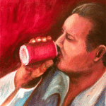 Eduardo Diaz; Drink, 2006, Original Watercolor, 15 x 20 inches. Artwork description: 241 water mixable oil color on paper...