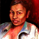 Eduardo Diaz; Mujer, 2005, Original Watercolor, 15 x 20 inches. Artwork description: 241 water mixable oil color...