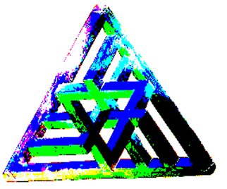 Michael Le Mmon; Abstract Fractle Triangle, 2017, Original Computer Art, 8 x 8 inches. Artwork description: 241 michael420le420mmon fine art abstract fractel triangle sale...
