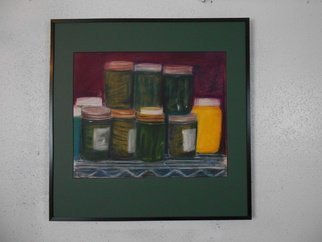 Michael Ashcraft; Pickles, 2015, Original Pastel, 19 x 15 inches. Artwork description: 241    still life of canning jars   ...
