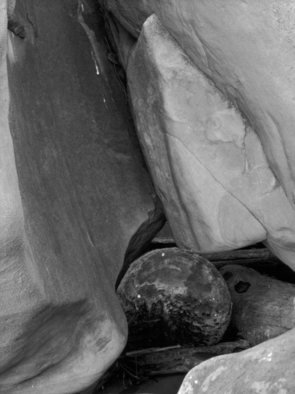 Michael Easton; Sandstone, Hornby Island 2, 1994, Original Photography Black and White, 16 x 22 inches. 