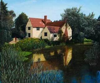 Michael Sass; Willy Lots Cottage, 2007, Original Painting Oil, 780 x 680 mm. Artwork description: 241  Oil on board framed. Willy Lots Cottage in Flatford, Suffolk, England was the subject in John Constable's painting The Hay Wain. Michael fell in love with Constable Country on a recent visit to England.  The price of this painting INCLUDES crating and shipping to any destination ...