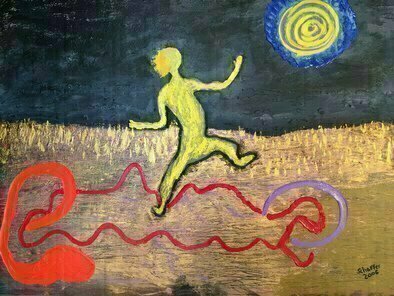 Michael Schaffer, 'Dancing In The Moonlight', 2004, original Painting Acrylic, 40 x 30  x 1 inches. Artwork description: 3495 A dream I had. I represent the love of feeling free that we all strive to experience. ...