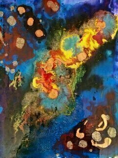 Michael Schaffer, 'Fiery Passion', 2016, original Mixed Media, 16 x 24  x 1 inches. Artwork description: 3099 Fiery color encased with a beautiful resin. ...
