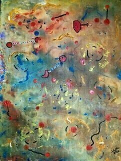 Michael Schaffer, 'Who Wants To Dance', 2008, original Painting Acrylic, 30 x 40  x 2 inches. Artwork description: 3495 Fun abstract done in acrylic paint.  Great shapes and colors. ...