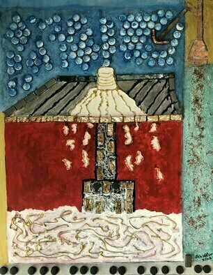Michael Schaffer; Bridal Shower, 2022, Original Mixed Media, 22 x 28 inches. Artwork description: 241 As part of my interior abstract series this painting depicts symbols of a wedding shower in a humous manner. McArthur Park is melting and the cake was left out in the rain. ...