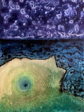 Michael Schaffer; Unknown Future, 2021, Original Mixed Media, 30 x 40 inches. Artwork description: 241 Abstract seascape with a twist of the metaphysical. ...
