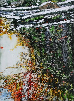 Micheal Zarowsky; Birches Across The Pond, 2019, Original Mixed Media, 30 x 22 inches. Artwork description: 241 watercolcour   acrylic painted directly on gessoed panel ...