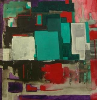 Michael Puya; Color Makes The Surface 3, 2011, Original Painting Acrylic, 20 x 20 inches. 