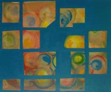 Michael Puya; Concentric Circles Behind..., 2012, Original Painting Acrylic, 50 x 60 cm. Artwork description: 241 SUBTITLE: 2012, Memories for W. Kandinsky.                      ...
