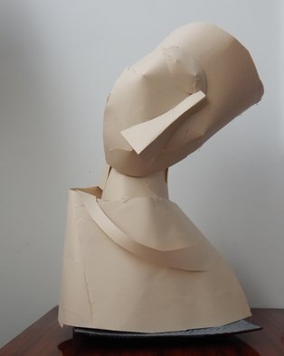 Mihail Simeonov; Reclined Head, 2016, Original Sculpture Mixed, 12 x 19 inches. 