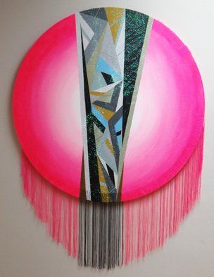 Mijal Zachs; Dune, 2017, Original Painting Acrylic, 100 x 120 cm. Artwork description: 241 pink, abstarct, circle...