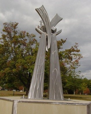 Michael Baker; Elevated Visions, 2007, Original Sculpture Steel, 48 x 120 inches. Artwork description: 241  stainless steel ...