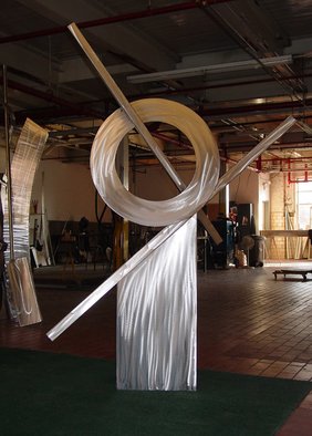 Michael Baker; Sticks And Stones 1, 2007, Original Sculpture Steel, 68 x 89 inches. Artwork description: 241 stainless steel...
