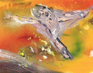 Mike Cicirelli; Icarus, 2010, Original Painting Acrylic, 8.5 x 11 inches. Artwork description: 241 Icarus, with the wax melting his wings from him, at the crest of falling from the sky...