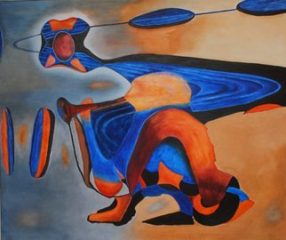 Benavente Mirta; Amistoso, 2009, Original Painting Acrylic, 120 x 100 cm. Artwork description: 241  Serie Monstruos alegres y divertidosTecnica mixta sobre tela  ...