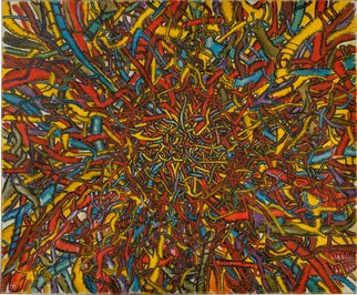 Misha Ermilov; Tangle, 2014, Original Painting Oil, 23 x 20 inches. Artwork description: 241 tangle, the interweaving, energy, chaos, yarns...