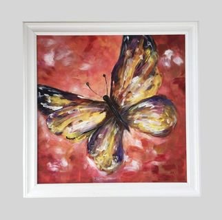 Mariyan Karapenchev; Butterfly Euphoria, 2019, Original Mixed Media, 40 x 40 cm. Artwork description: 241 Butterfly in flight, picturesque colors. ...