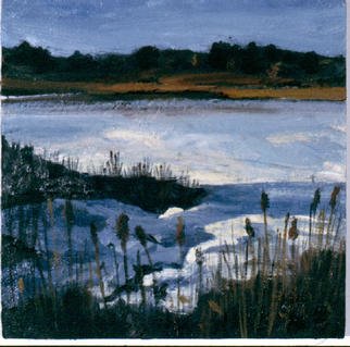 Michelle Mendez, 'Winter Estuary', 2002, original Painting Oil, 12 x 12  inches. Artwork description: 1911 oil on linen...