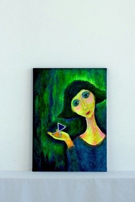 Dmytro Salidzhanov; Value Your Time, 2017, Original Painting Acrylic, 19.6 x 27.5 inches. Artwork description: 241   VALUE YOUR TIME   ORIGINAL, CANVAS, ACRYLIC, OIL. HERE IS A GIRL HOLDING AN HOUR GLASS. SHE IS LOOKING AT YOU FROM THE OTHER SIDE OF ETERNITY. SHE IS TELLING YOU aEUR