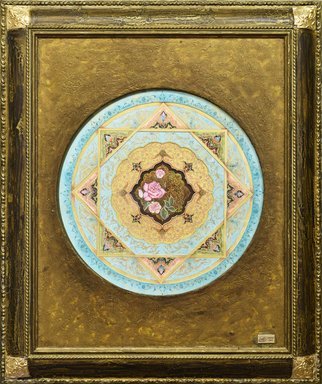 Mohammad Khazaei; Shamse, 2014, Original Painting Other, 78 x 93 cm. Artwork description: 241 Gilding currently means to draw beautiful patterns of plants or geometrical shapes on the margins of books. At the beginning, golden color was used in this art and this is why they called it aEURoetazhibaEUR  gilding . Other colors like azure, blue, green, vermilion, and turquoise have also ...