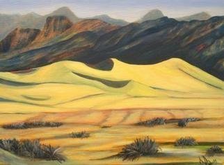 Marilia Lutz; Death Valley Dunes, 2011, Original Painting Oil, 20 x 16 inches. 