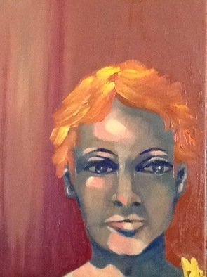 Marilia Lutz; Reds, 2020, Original Painting Oil, 9 x 12 inches. Artwork description: 241 Portrait of a young woman...
