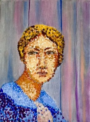 Marilia Lutz; Remembering, 2020, Original Painting Oil, 9 x 12 inches. Artwork description: 241 Oil painting portraying a woman having a nostalgic moment, perhaps remembering some good time lost in the past...