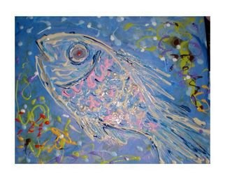 Monica Malbeck; Fiji Fish, 2008, Original Painting Acrylic, 20 x 16 inches. 