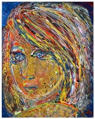 Monica Malbeck; Me 17  Innocence Fear Dreams , 2009, Original Painting Acrylic, 16 x 20 inches. 
