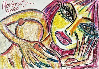 Ion Morarescu; Love At First Sight, 2020, Original Drawing Pencil, 84.1 x 59.4 cm. Artwork description: 241 Graphic pencil on paper...
