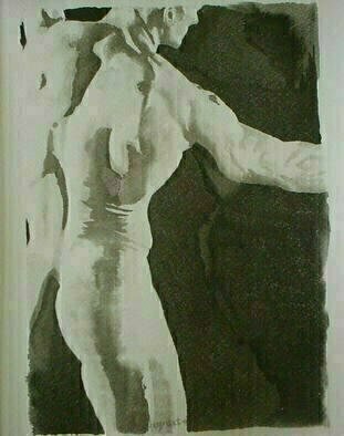 Guy Octaaf Moreaux, 'Bull', 2003, original Watercolor, 27 x 38  inches. Artwork description: 2793 Sumi- e ( japanese black ink) on watercolor paper...